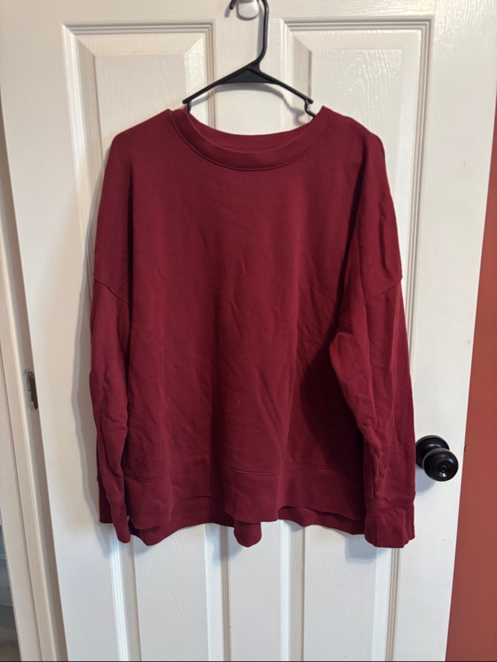 Time and Tru Maroon Crewneck Sweatshirt